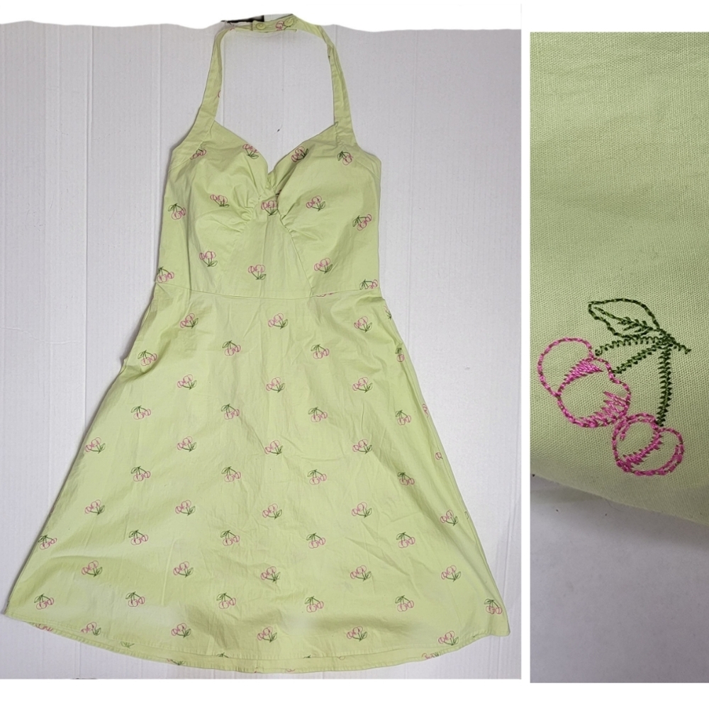 VINTAGE y2k Cherry Halter Dress